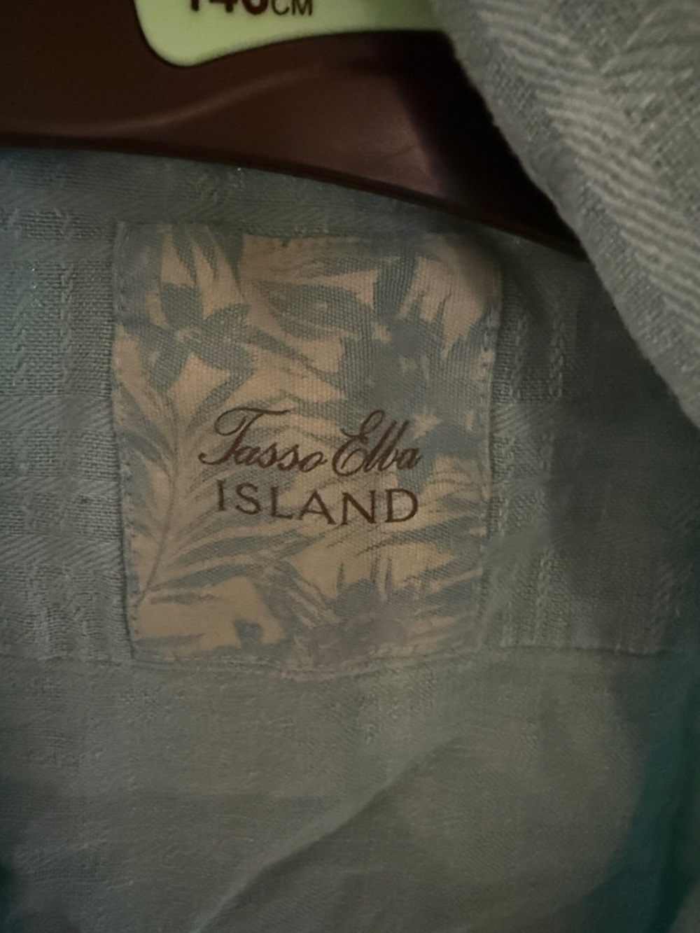 Tasso Elba Teal Short-Sleeve Button-Down Shirt - Picture 3 of 3